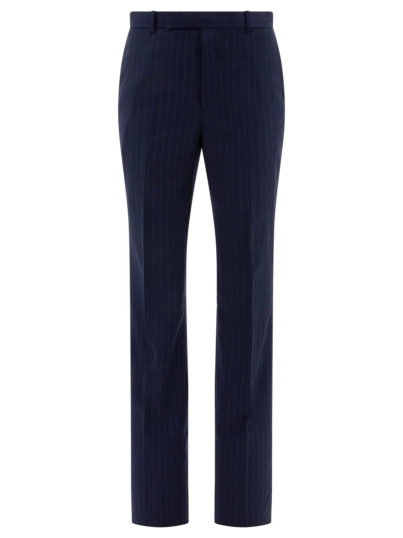 Pinstriped Tailored Trousers Blu
