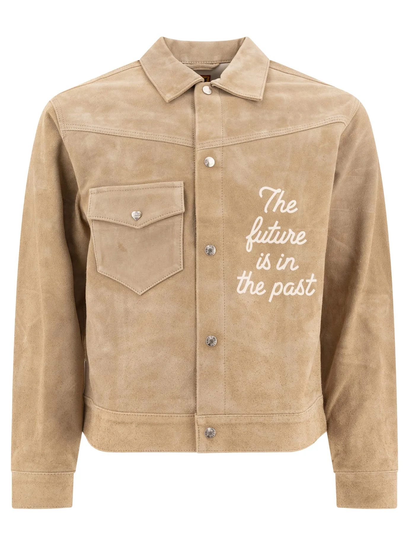 Suede Leather Jacket Giacche Beige