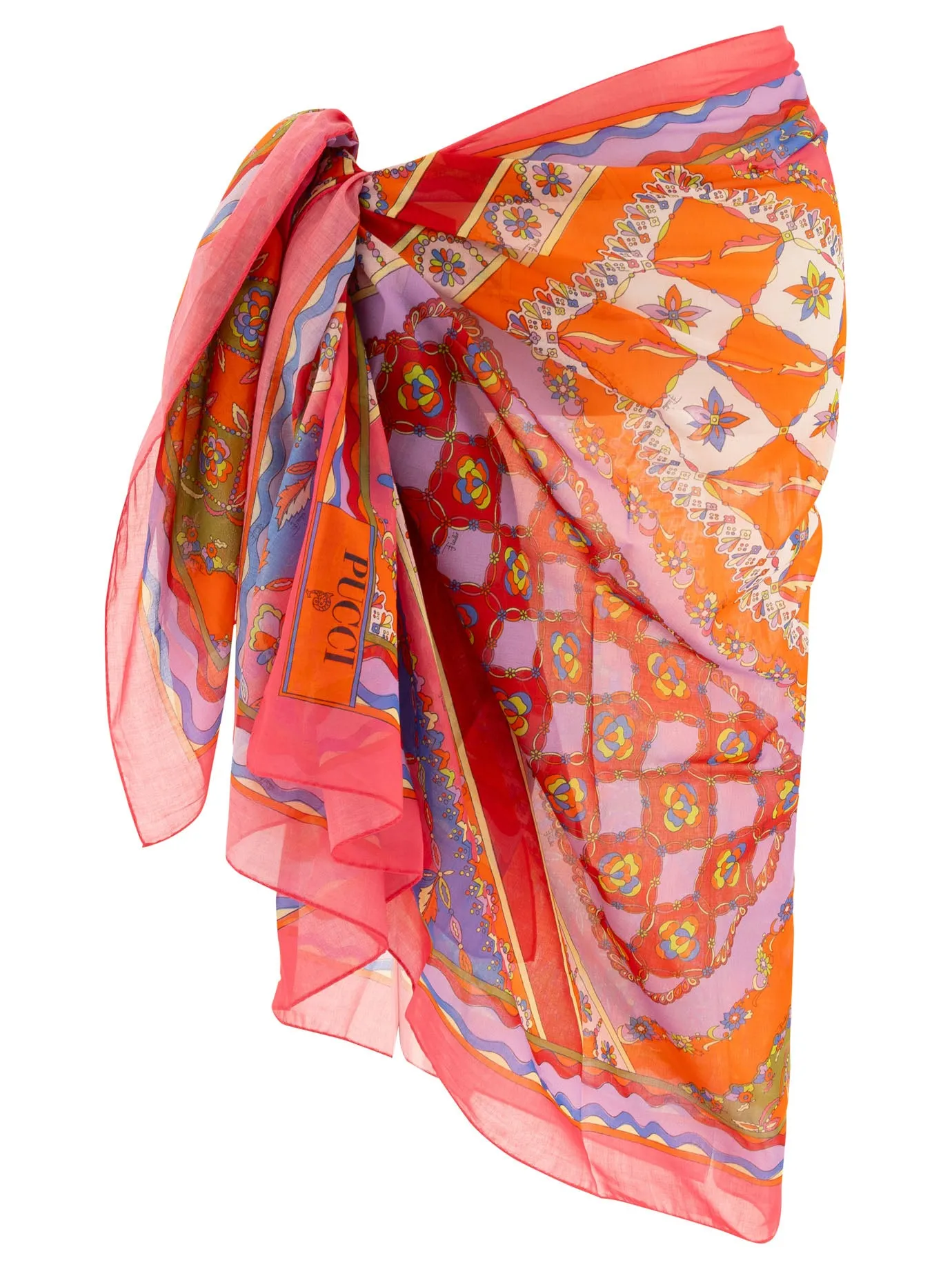 Festa-Print Pareo Swimwear Fucsia