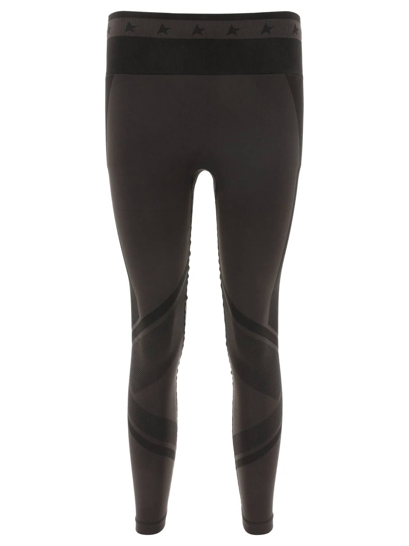 Star Patterned Legging Trousers Nero