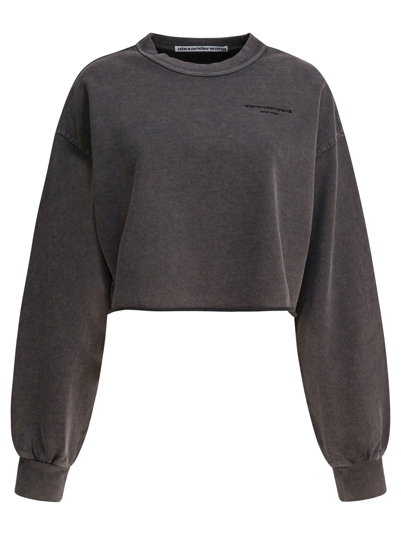 Cropped Crewneck Sweatshirt Sweatshirts Nero