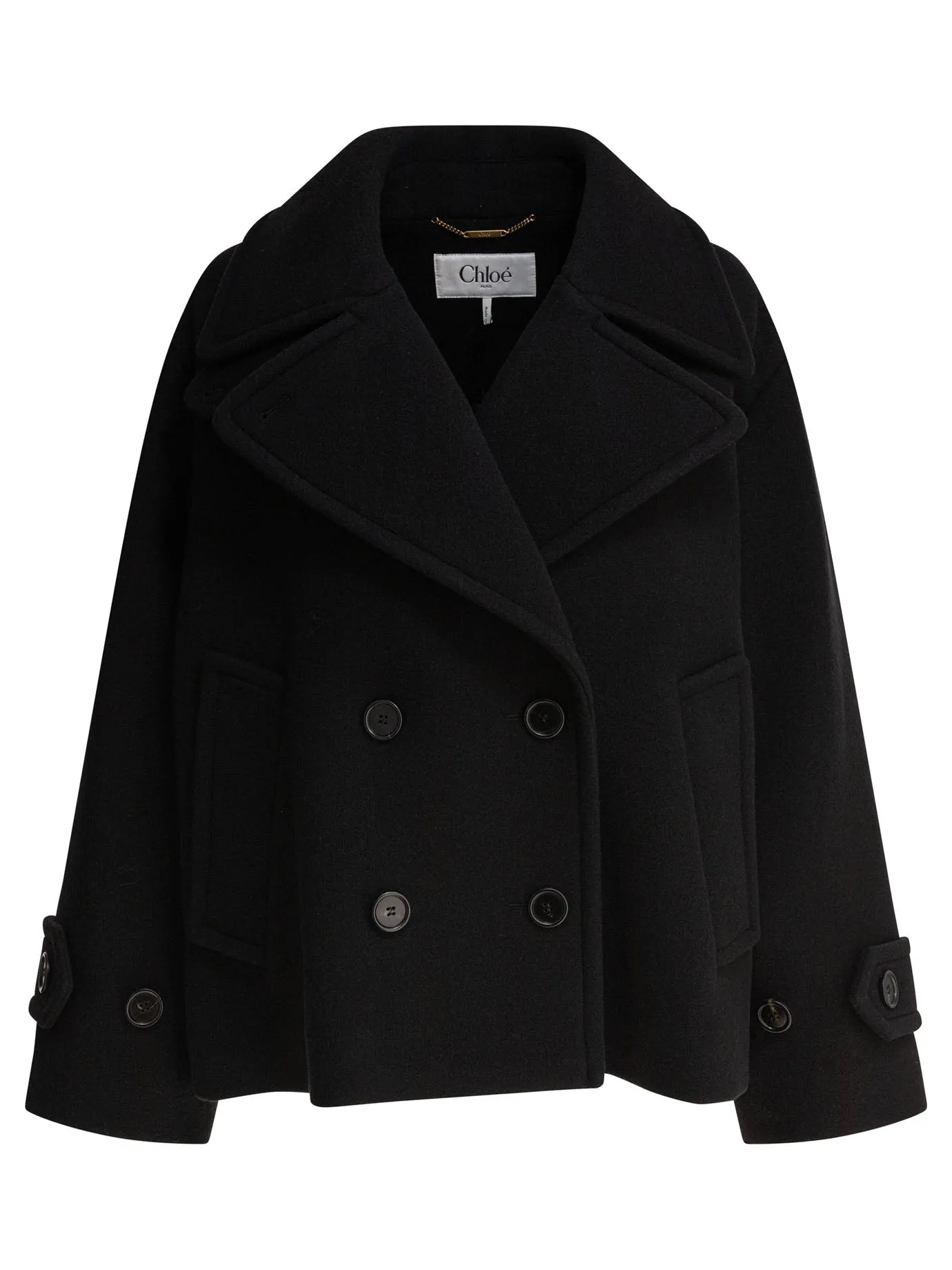 Short Wool Coat Coats Nero