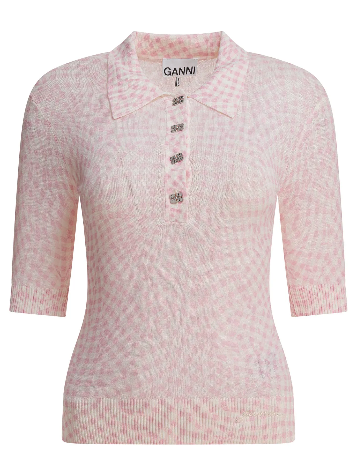 Cotton Printed Polo Shirt Polo Shirts Rosa