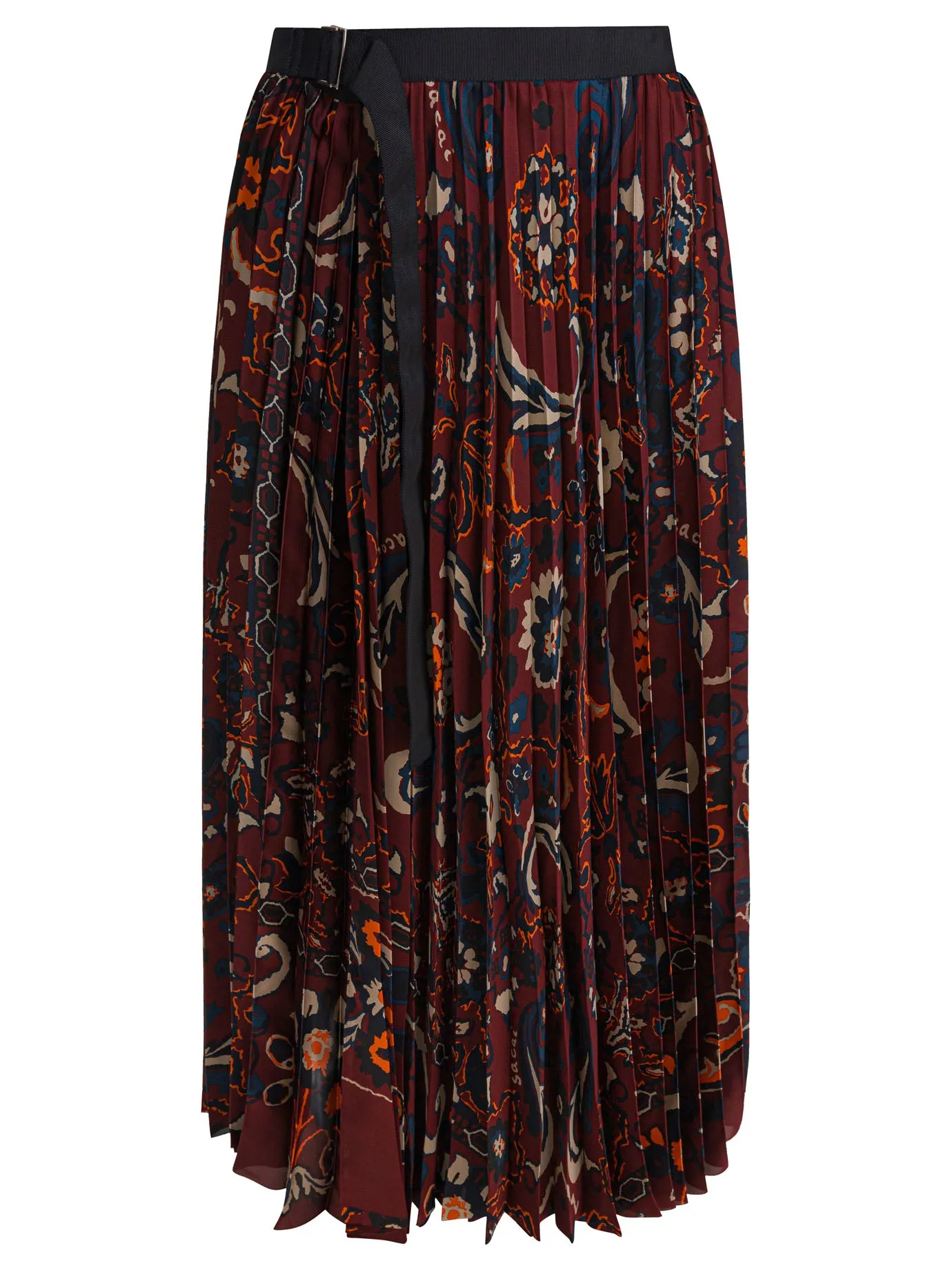 Floral Print Skirt Gonne Bordeaux