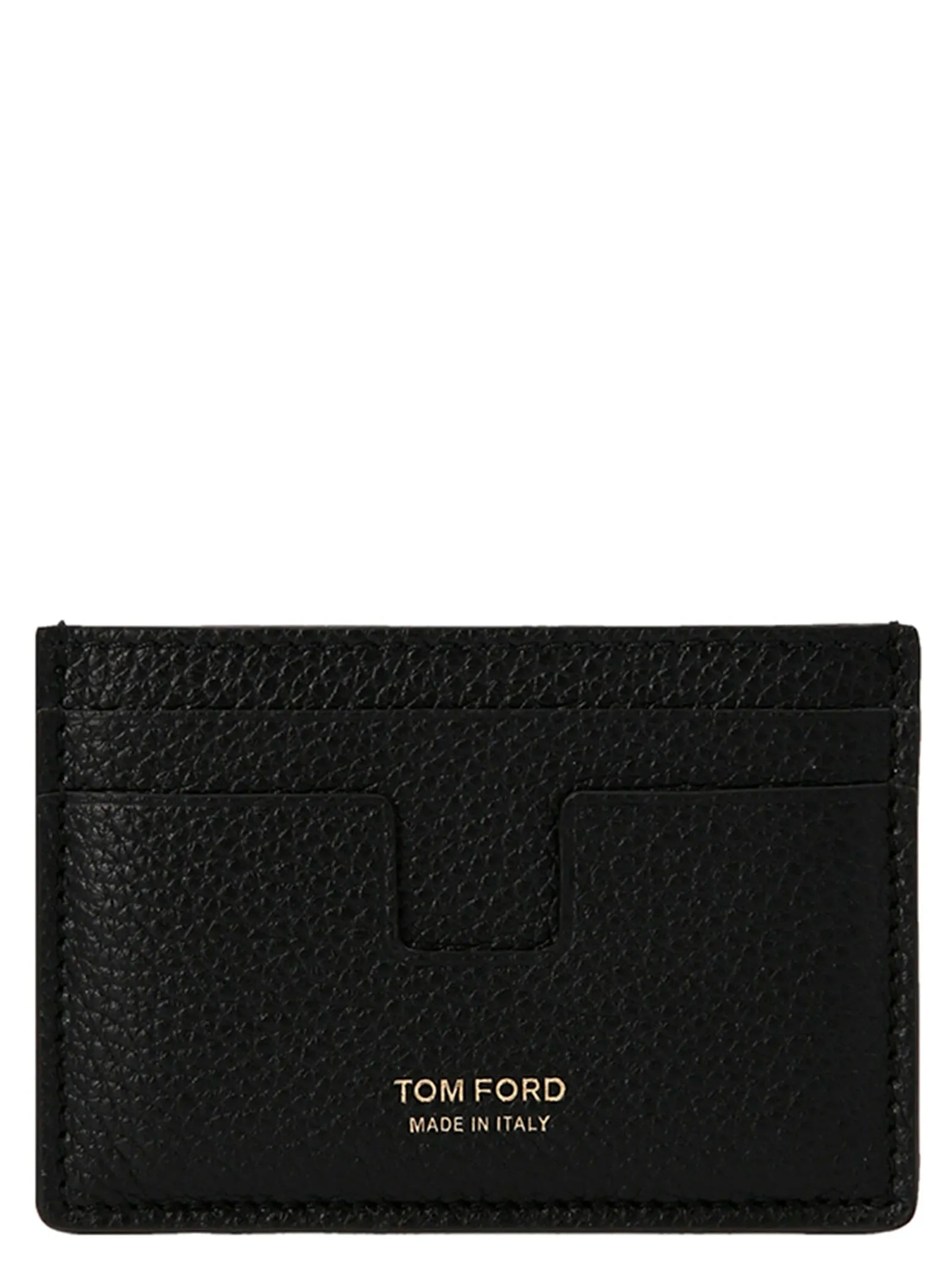 Logo Leather Card Holder Portafogli Nero