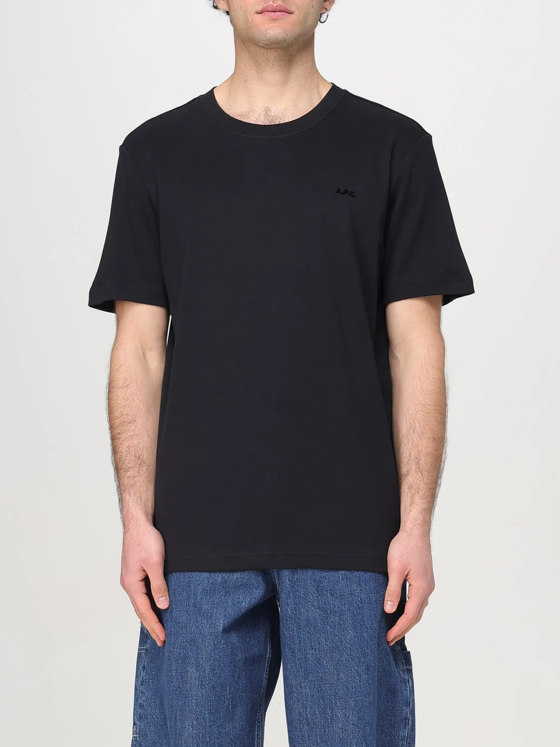 T-shirt basic in cotone con mini logo A.P.C.