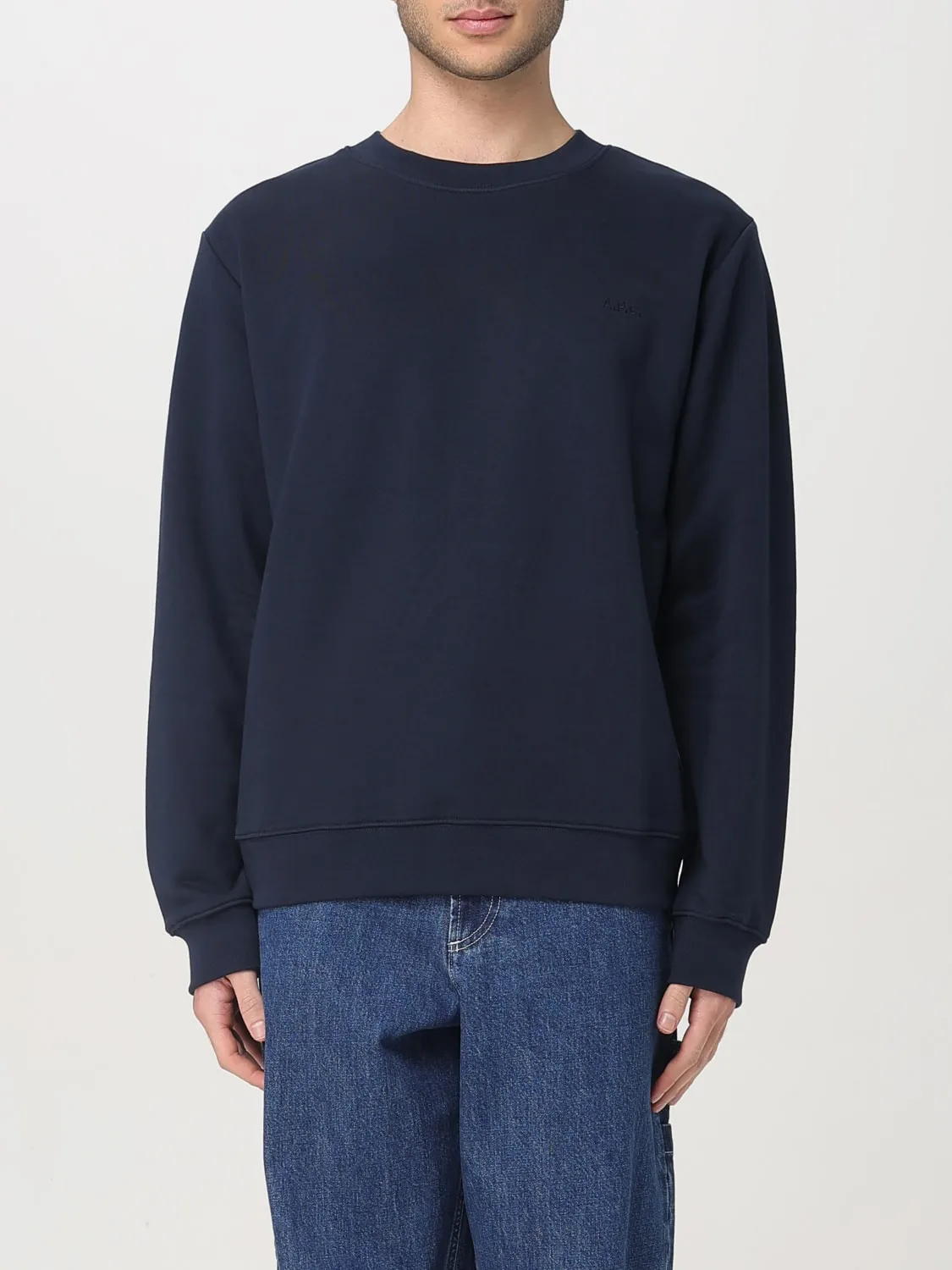 Felpa a girocollo basic in cotone A.P.C.