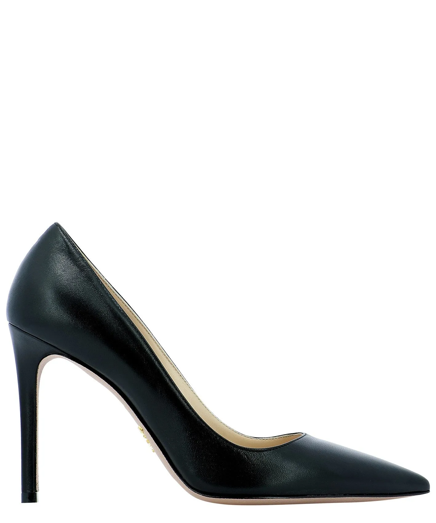 Leather Pumps Heeled Shoes Nero