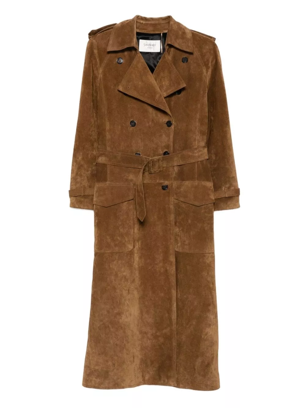 Trench in pelle di Saint laurent