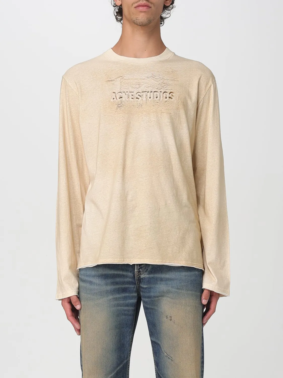 T-shirt in cotone con stampa logo Acne Studios