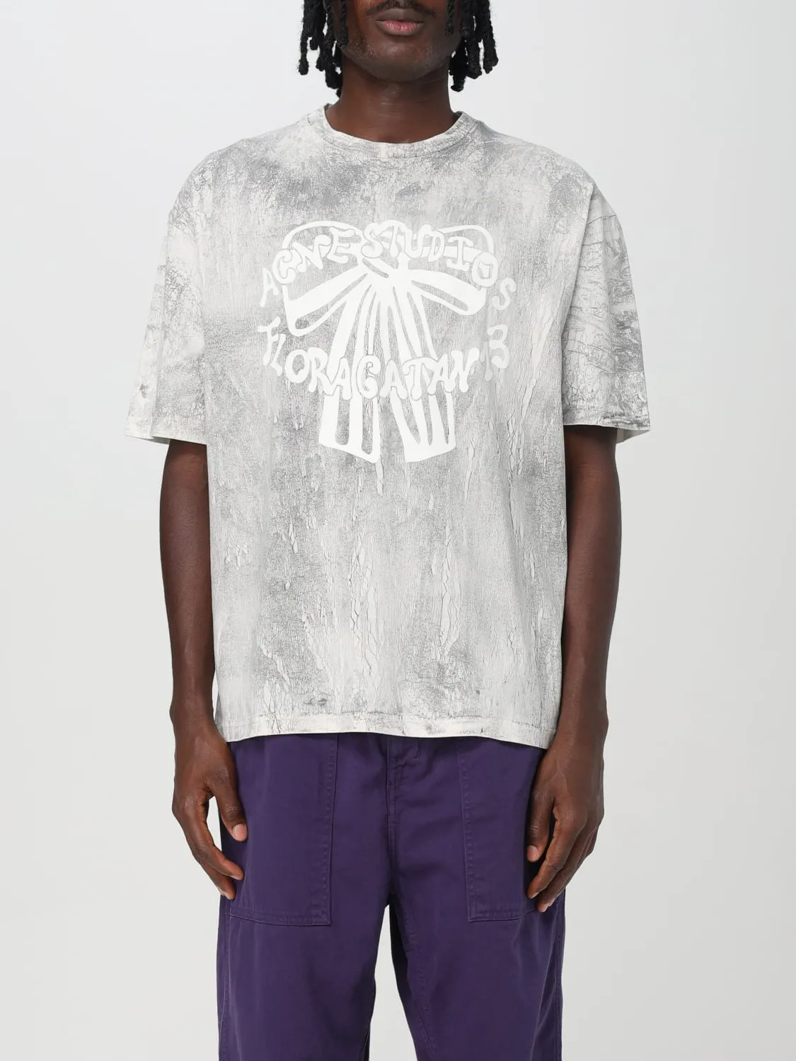 T-shirt stampata con maxi fiocco Acne Studios