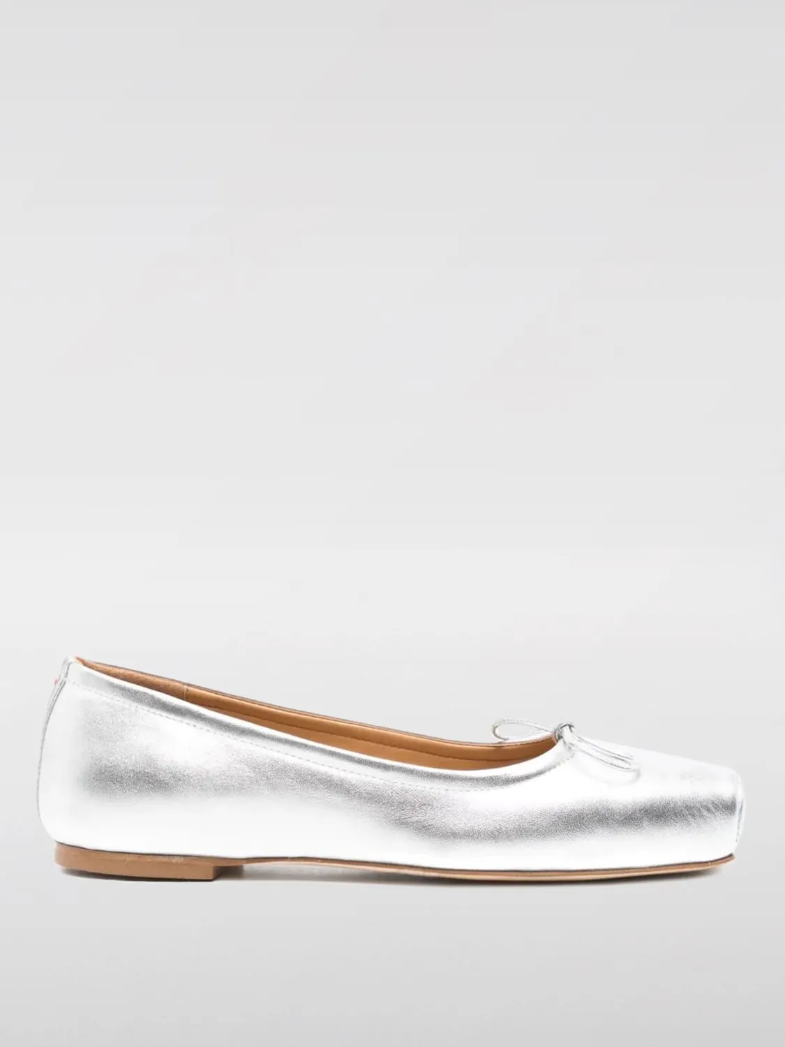 Ballerina Gabriella Aeyde in nappa laminata con fiocco