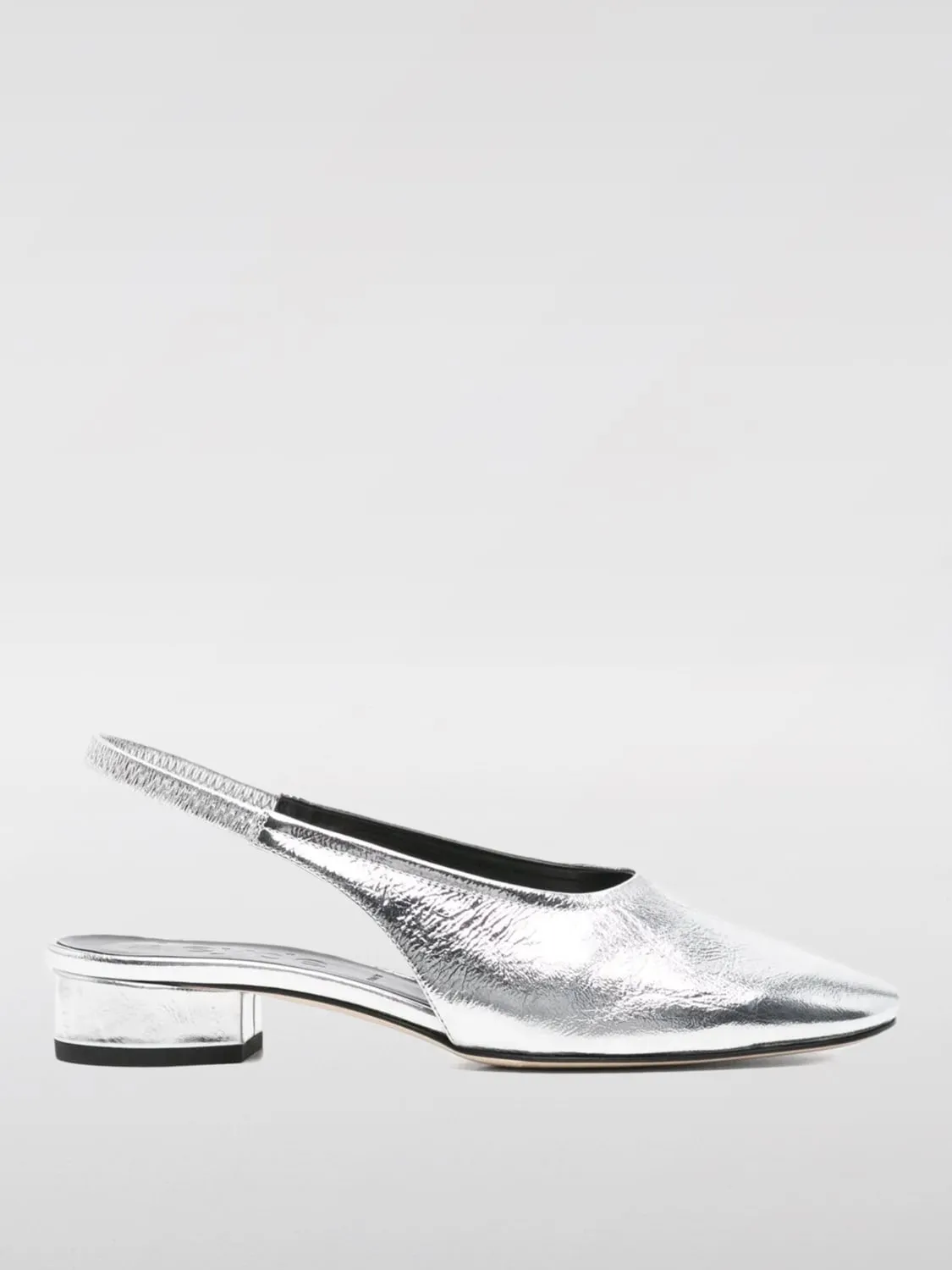 Slingback Aeyde in pelle metallizzata