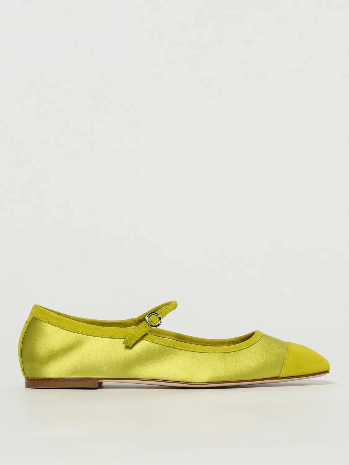 Ballerina Aeyde in raso e camoscio