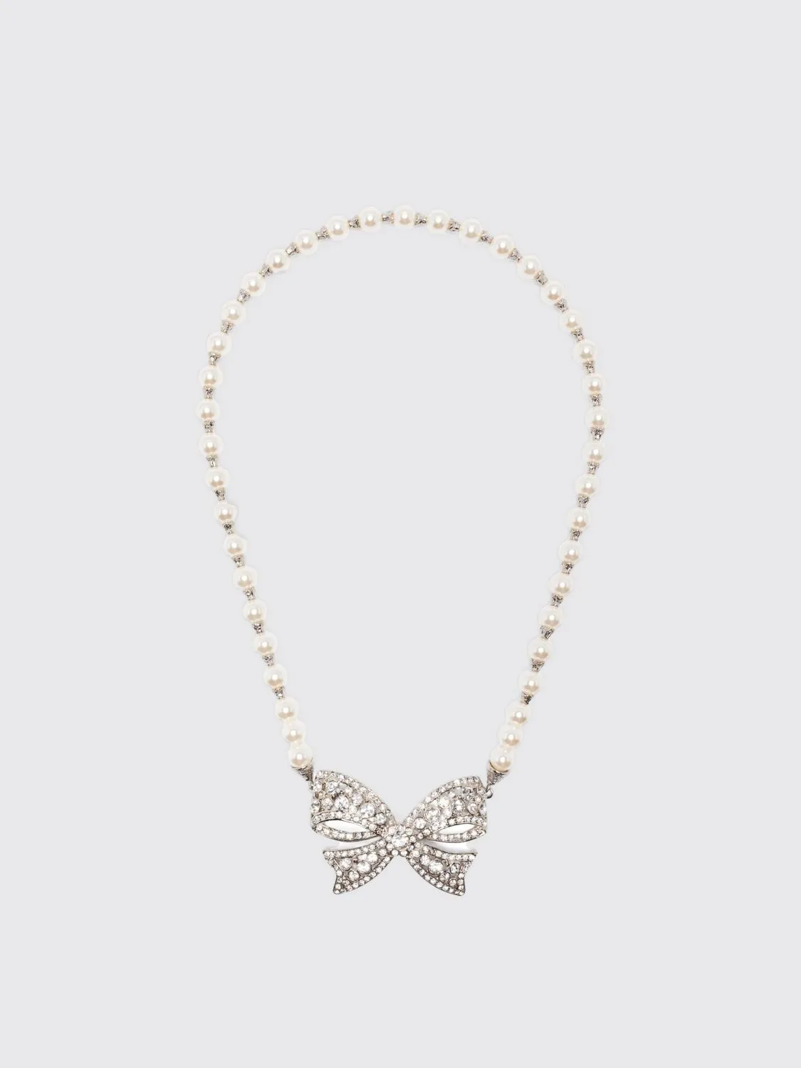 Collana Bow in perle bianche Alessandra Rich