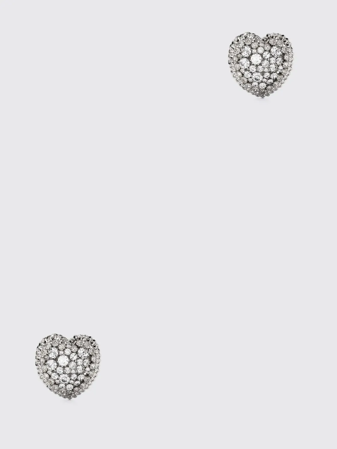 Orecchini in ottone e cristalli a forma di cuore Alessandra Rich