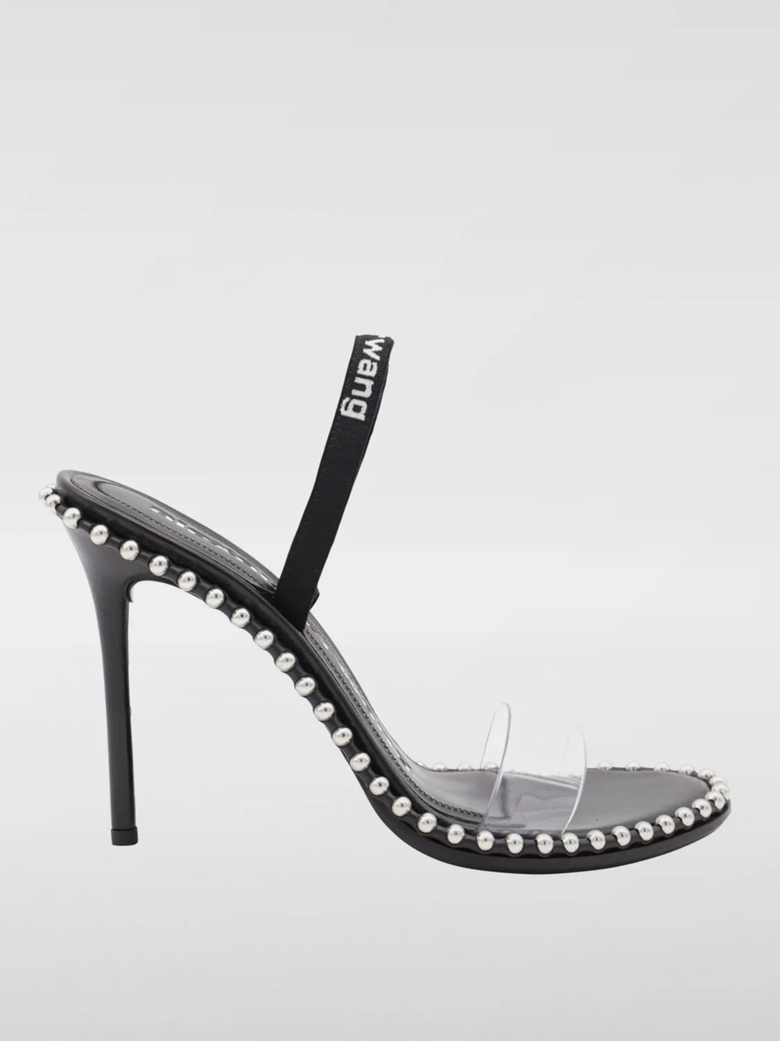 Sandalo Nova Alexander Wang in pvc e pelle con borchie