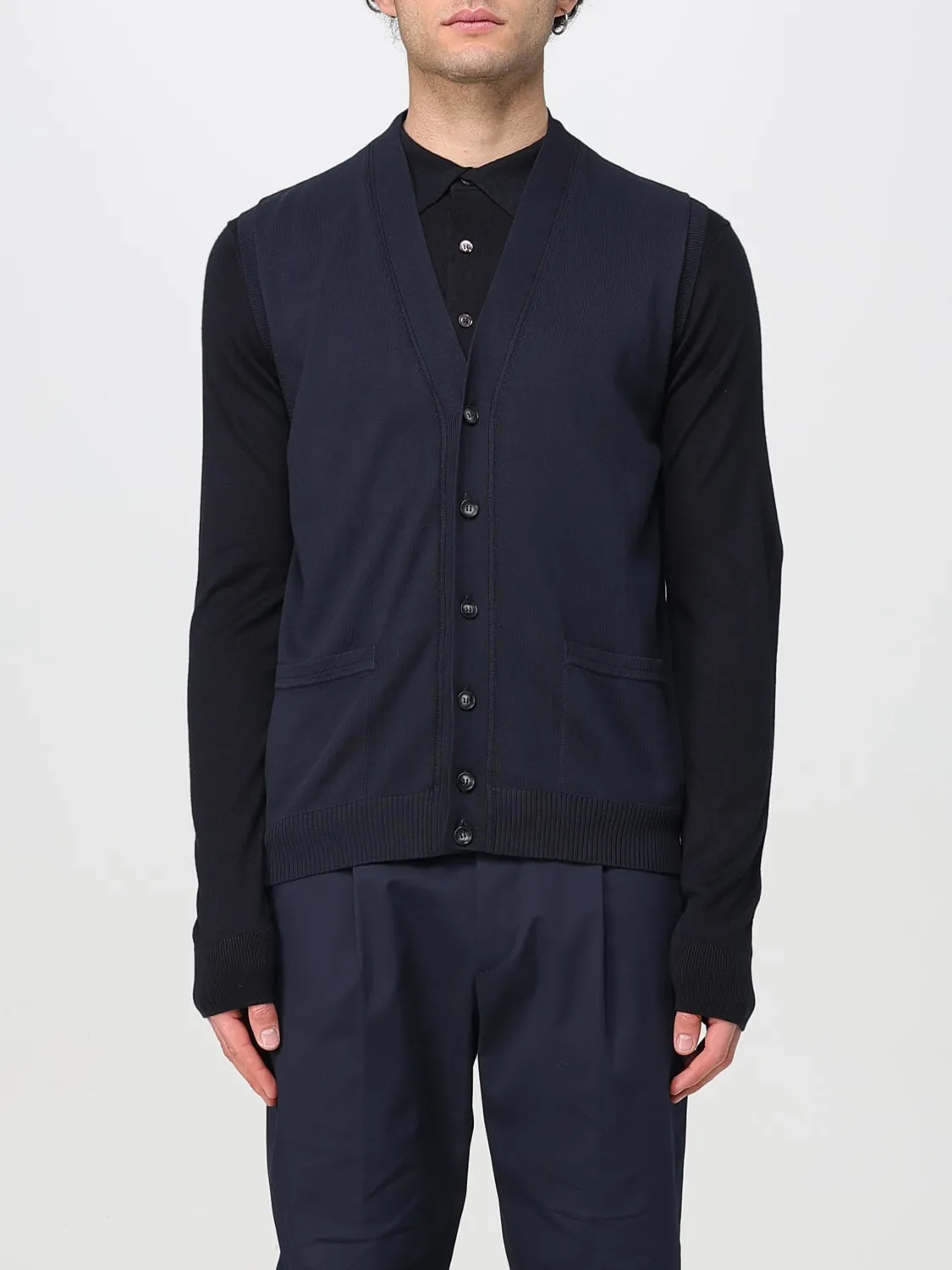 Cardigan in cotone basic Alpha Studio