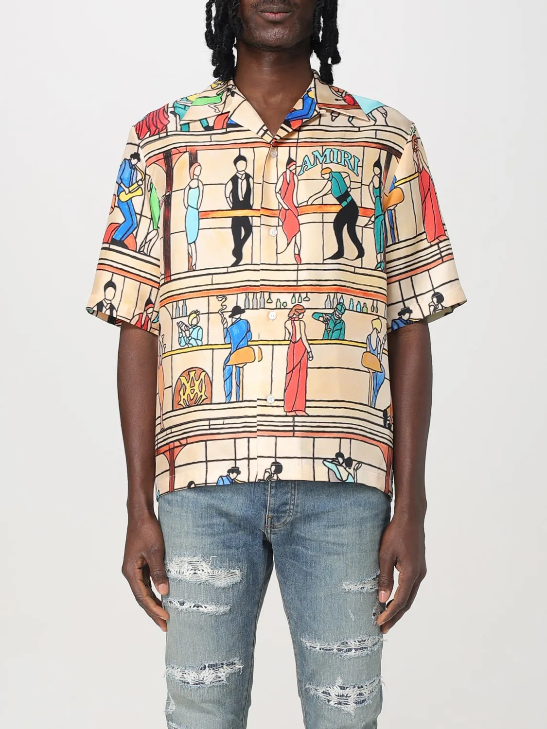 Camicia Amiri in seta stampata