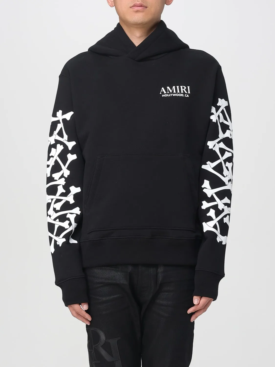 Felpa con cappuccio stampata Amiri