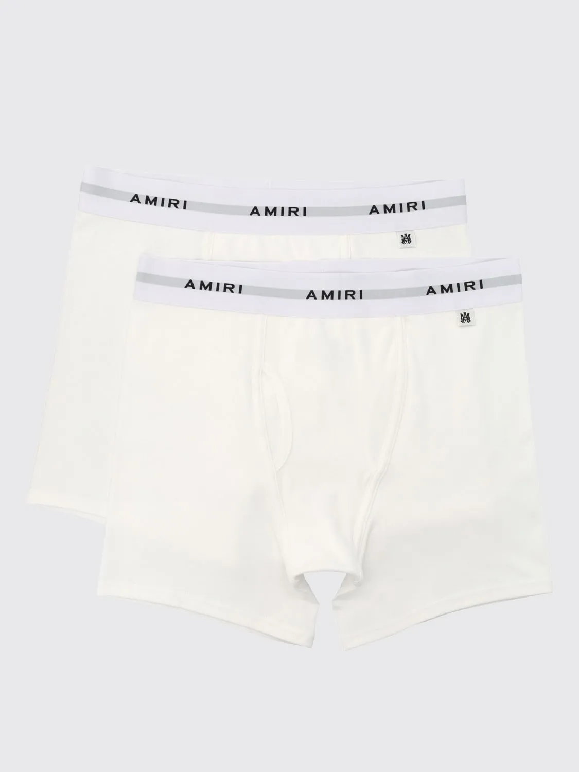 Set intimo 2 Boxer in cotone stretch con logo Amiri