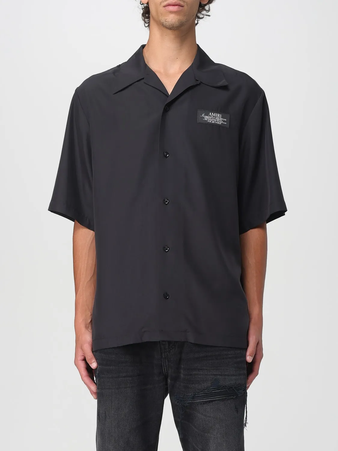 Camicia Amiri in misto cotone con logo