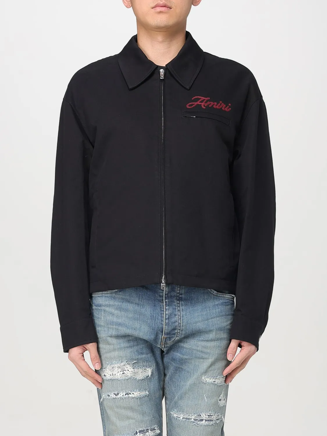 Giubbotto Amiri in cotone con logo ricamato