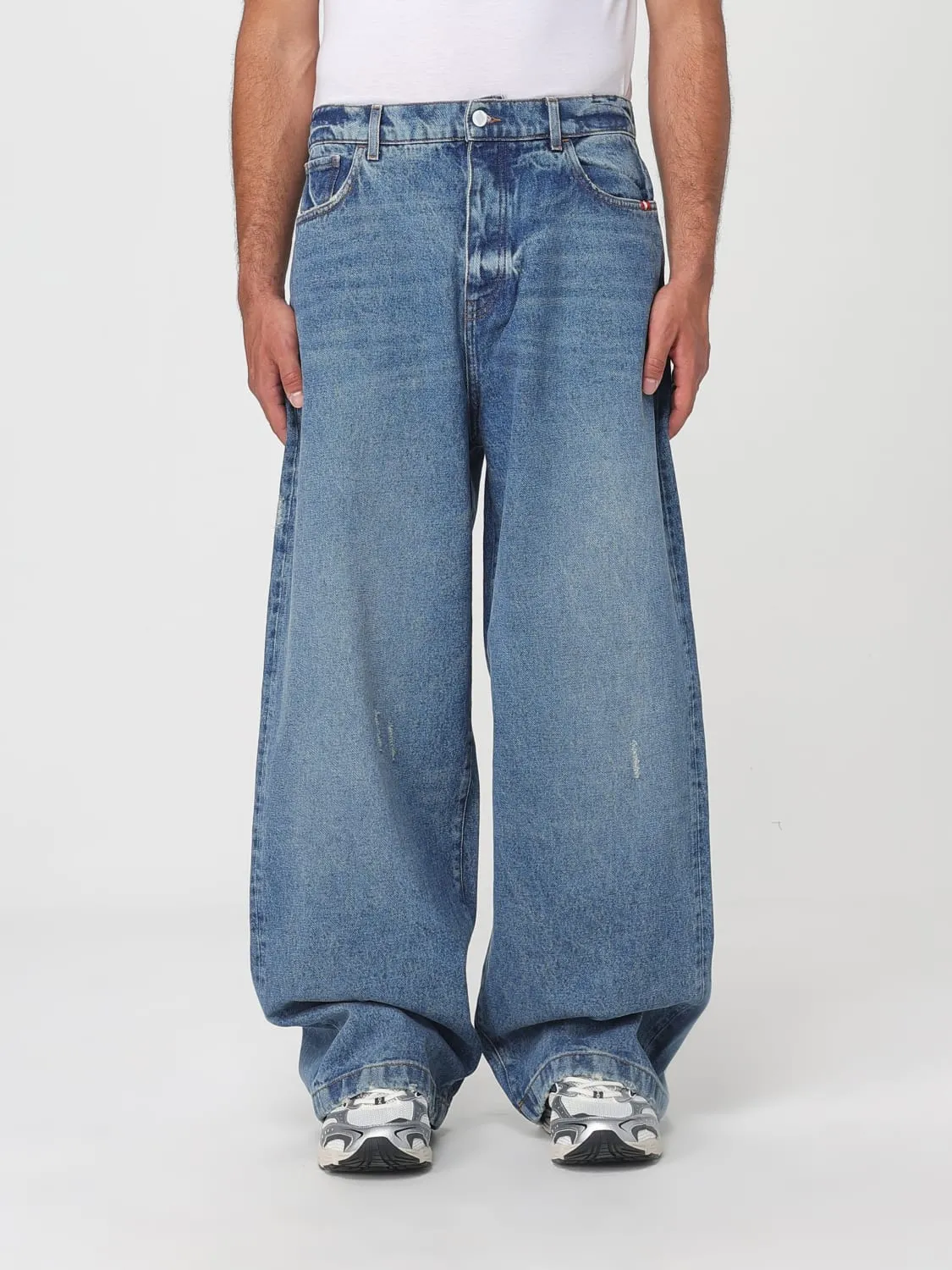 Jeans Amish in denim di cotone