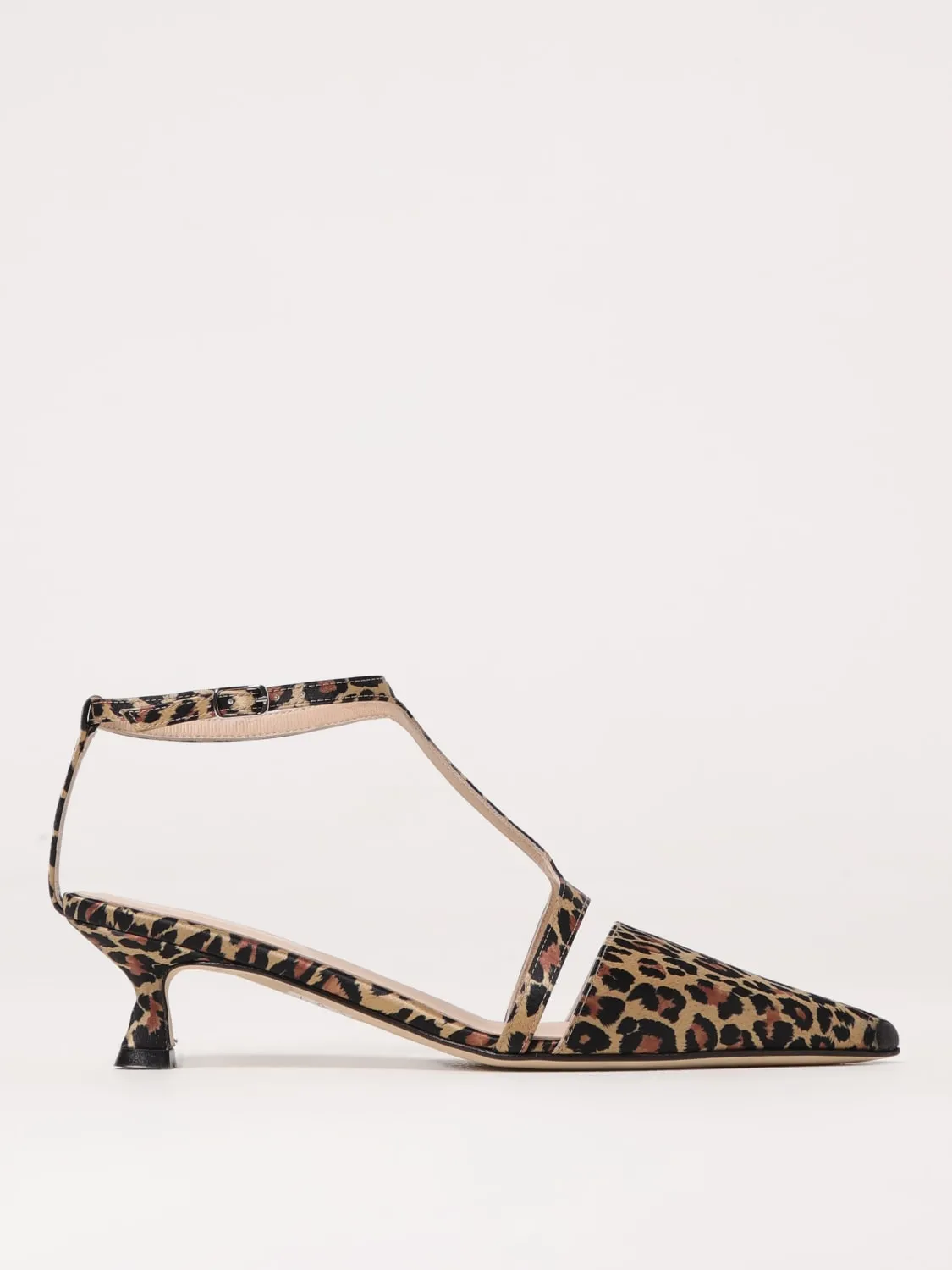 Pump Anna F. in raso stampa animalier