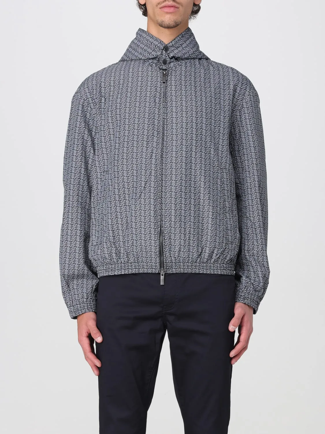 Bomber Armani Exchange in tessuto tecnio stampato