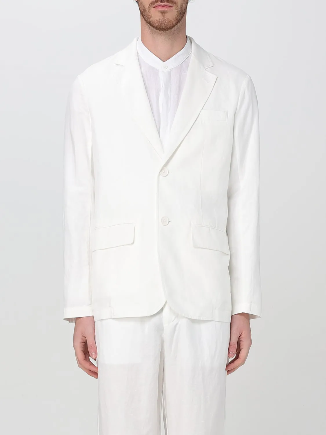 Blazer Armani Exchange in misto cotone e lino