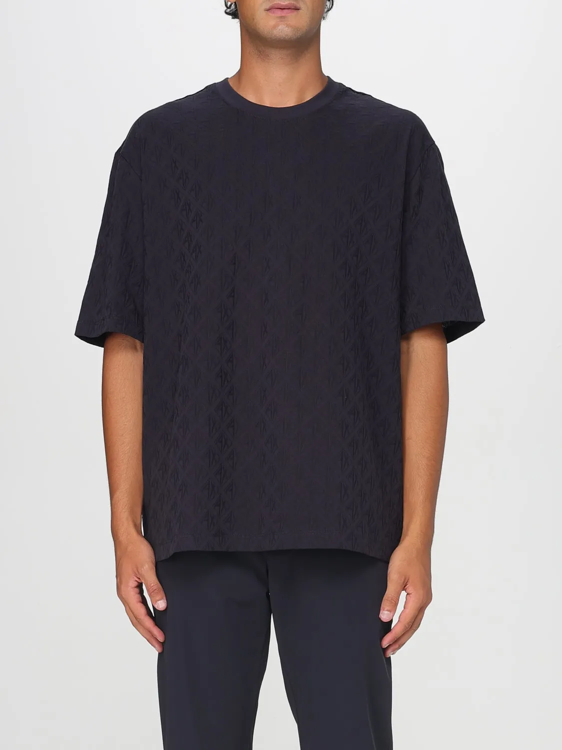 T-shirt Armani Exchange in cotone con motivo monogram