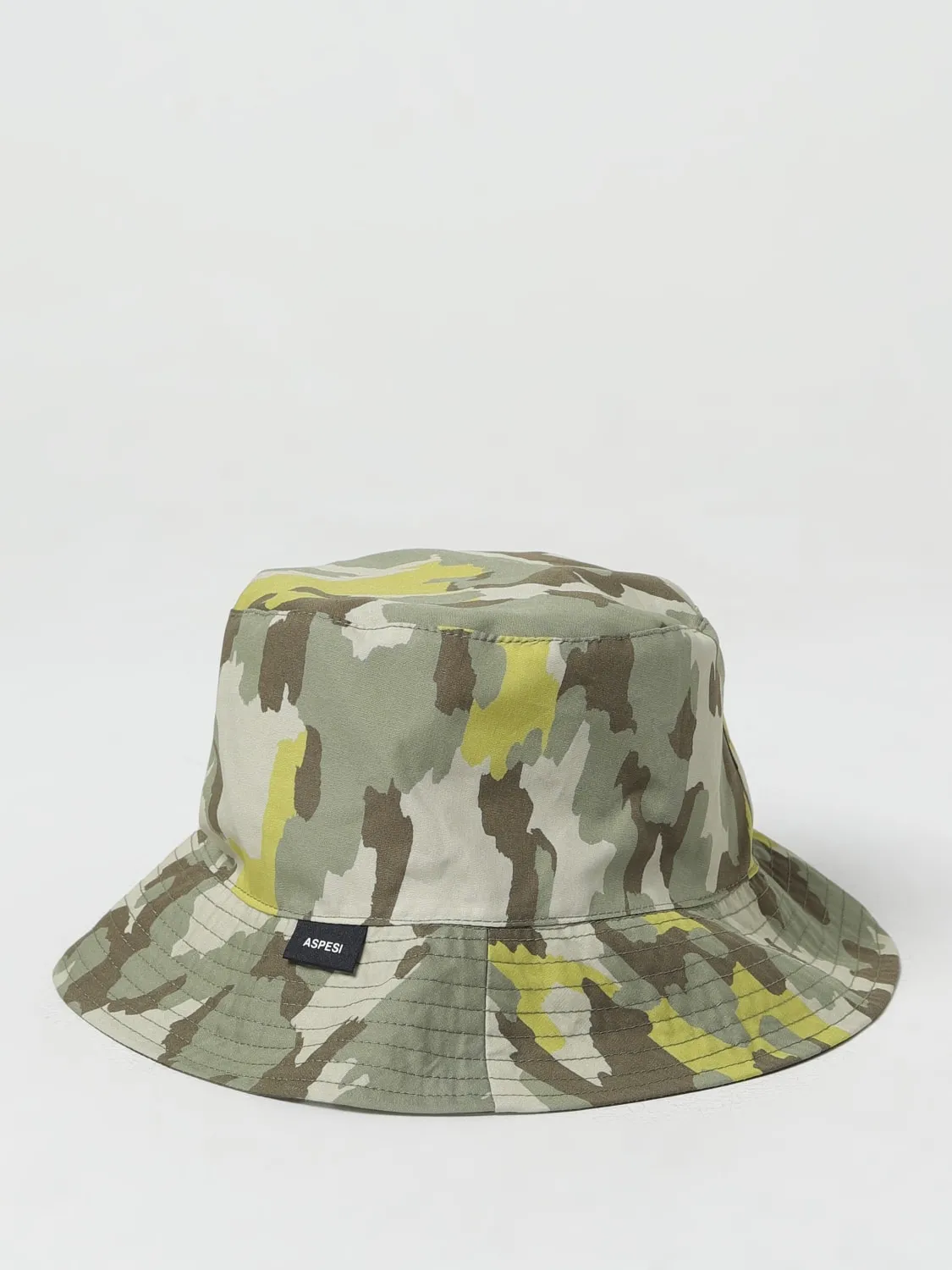 Cappello Aspesi in cotone stampa camouflage