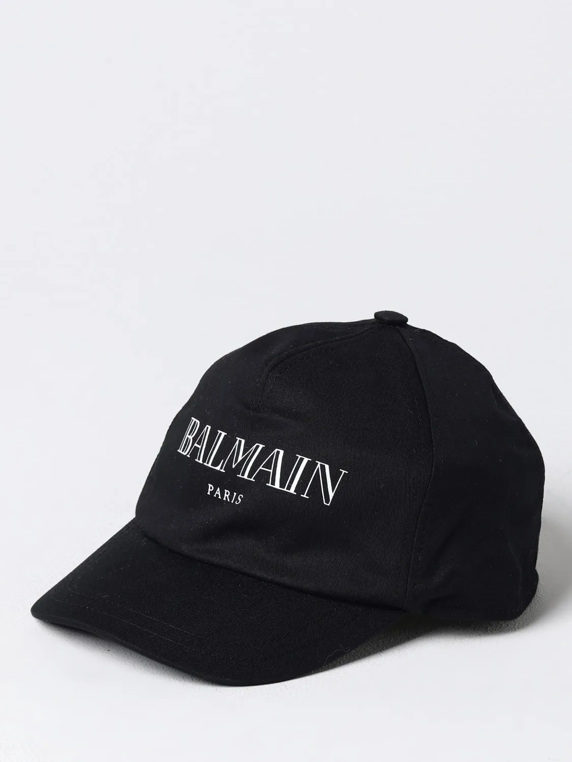 Cappello Balmain in cotone con stampa logo