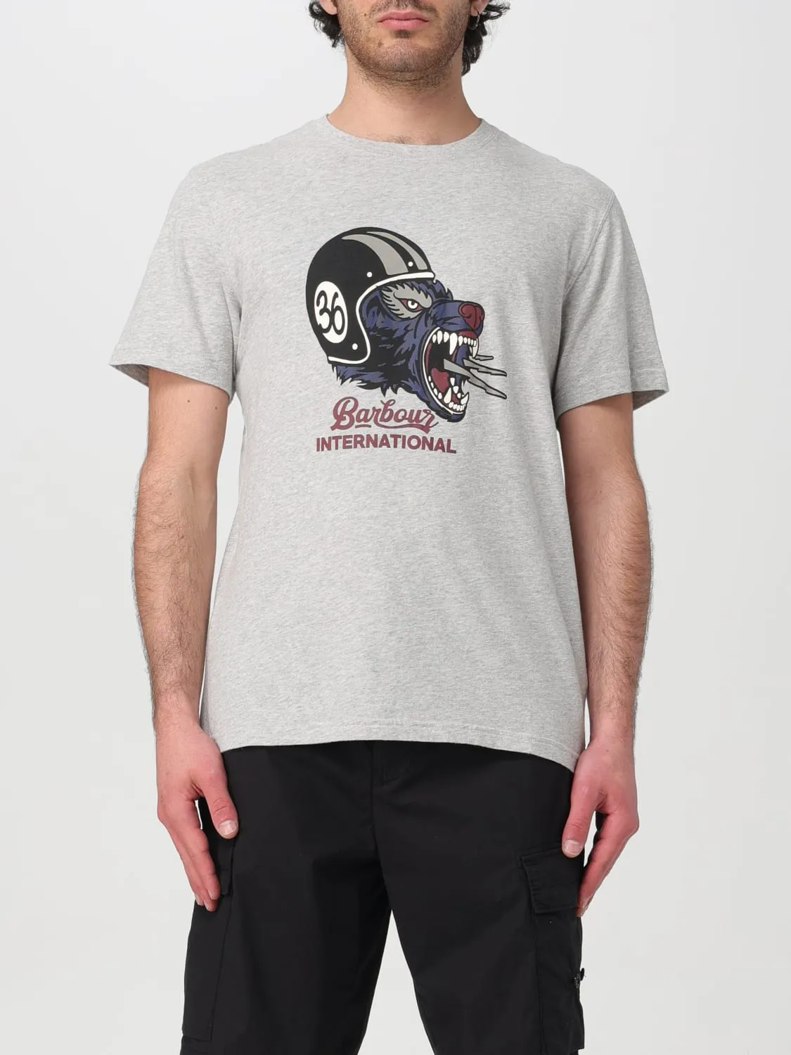 T-shirt Barbour in jersey con stampa