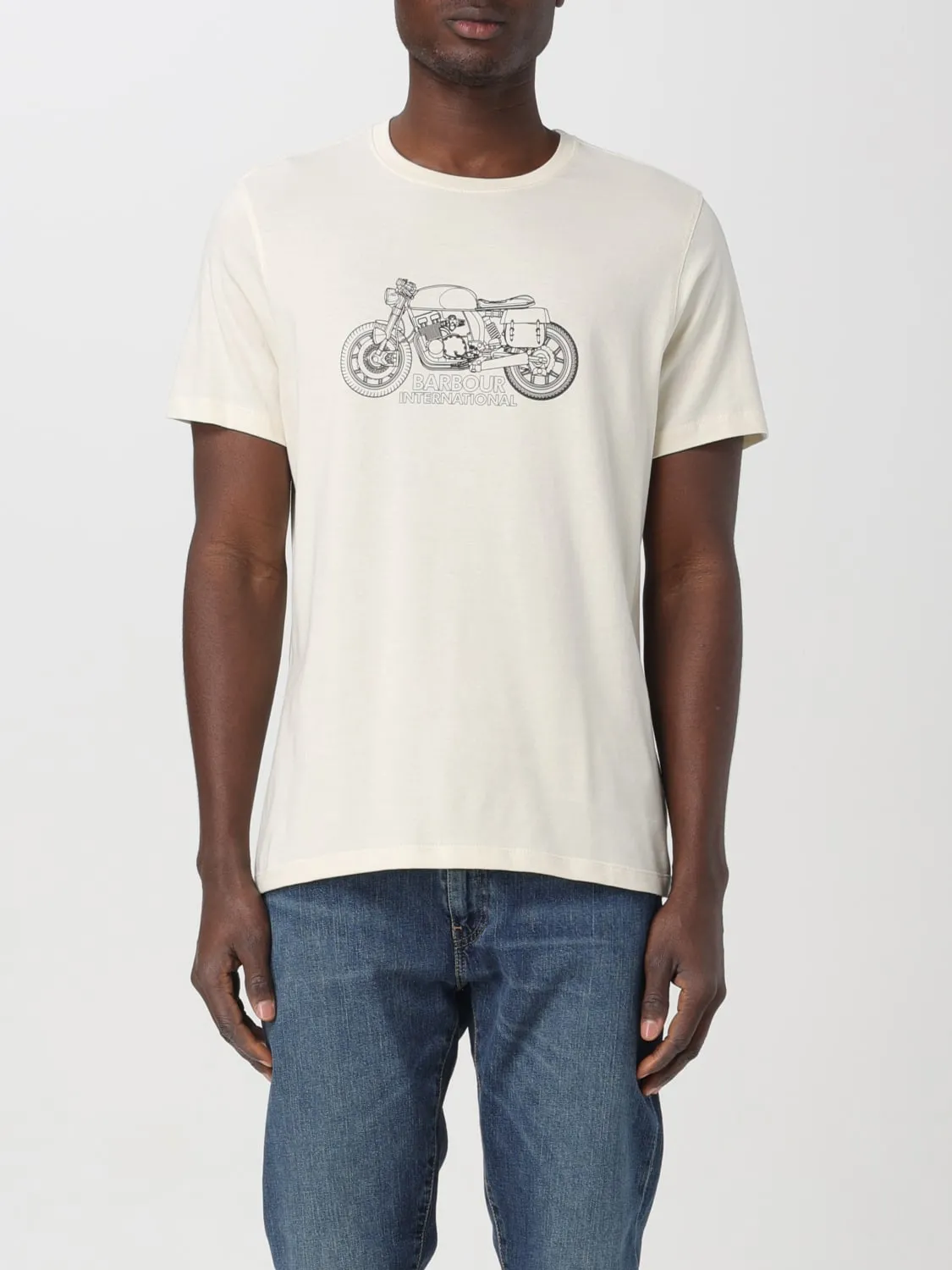 T-shirt Barbour in cotone con stampa