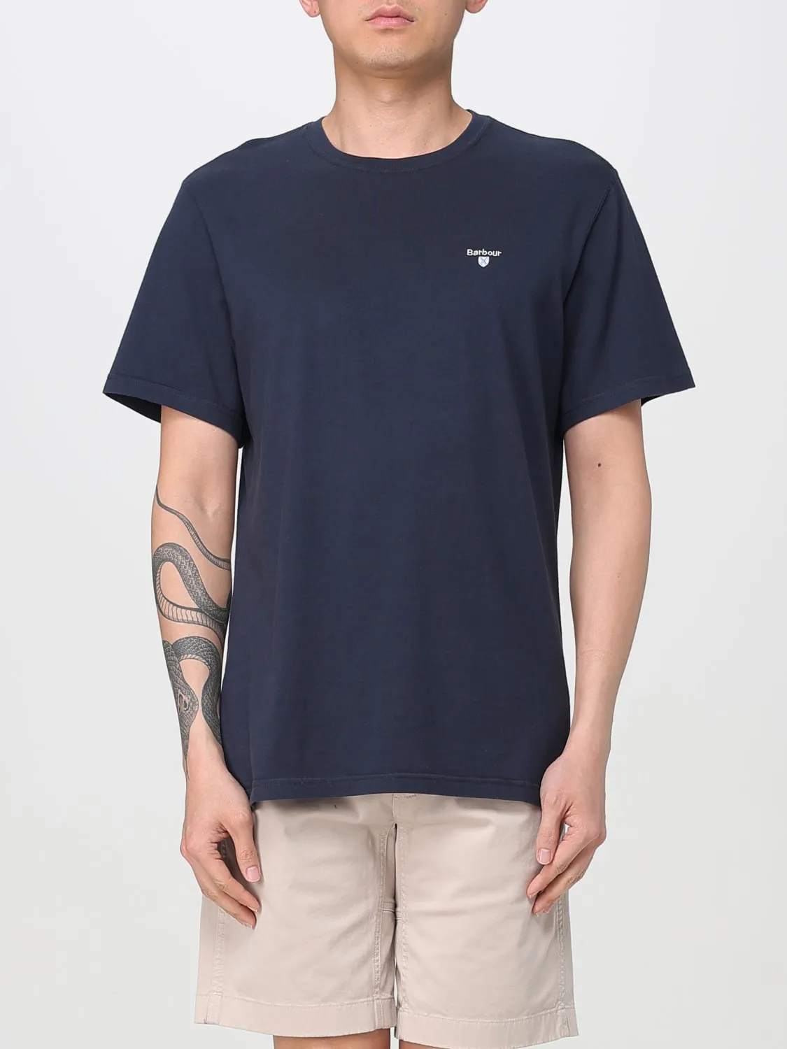 T-shirt basic con mini logo Barbour