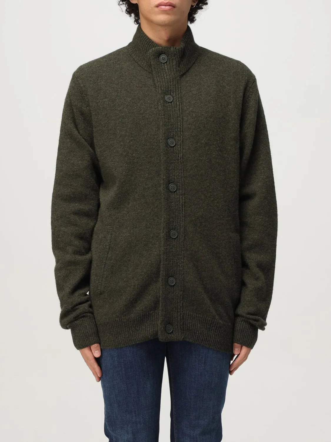 Cardigan in lana con bottoni Barbour