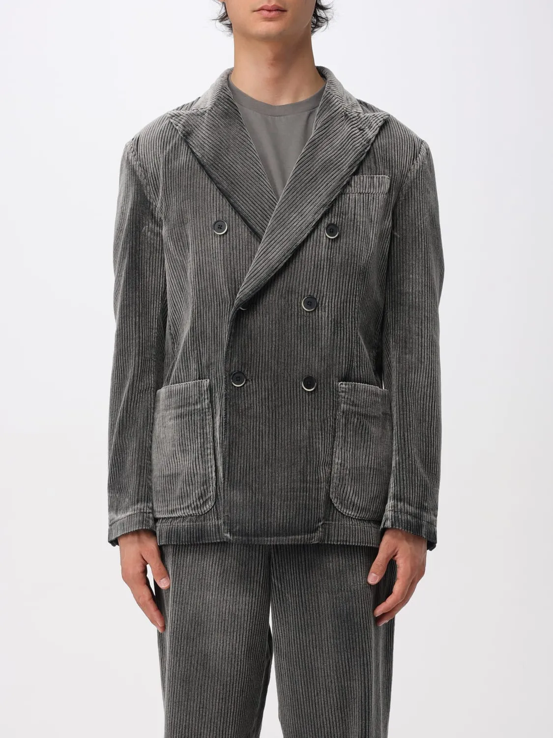 Blazer doppiopetto Barena in velluto a coste