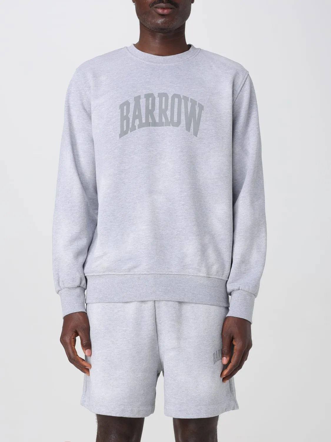 Felpa a girocollo con maxi logo Barrow