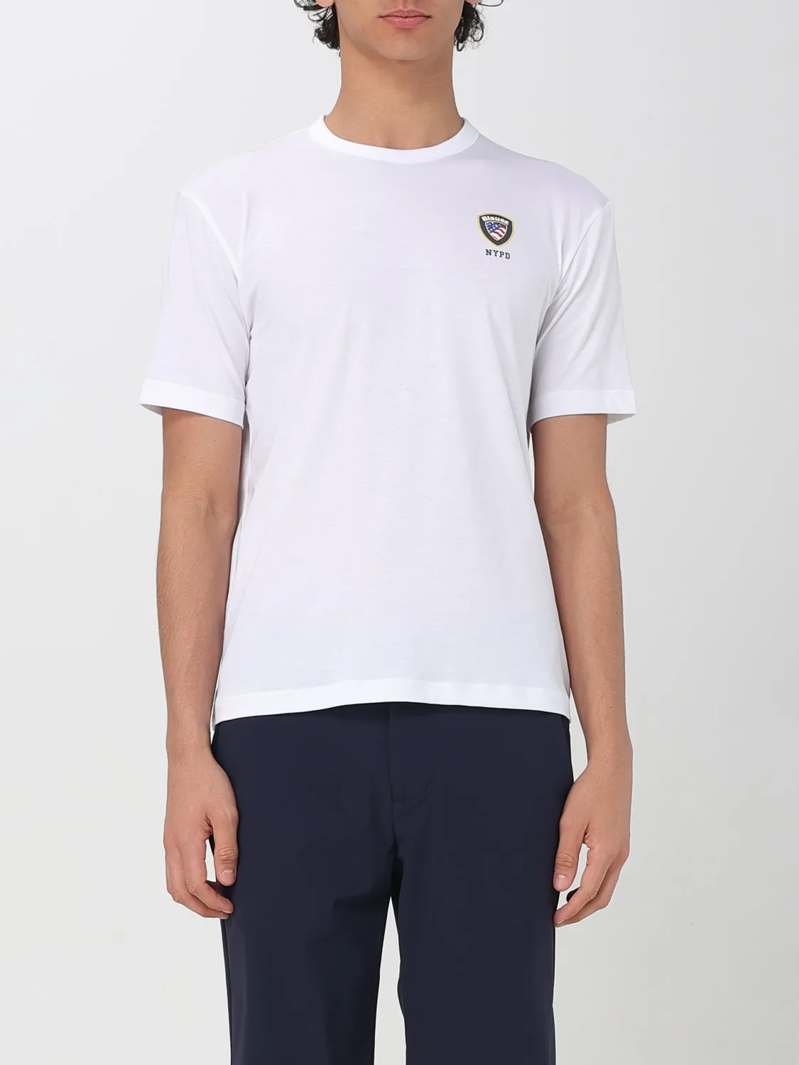 T-shirt in cotone con logo Blauer