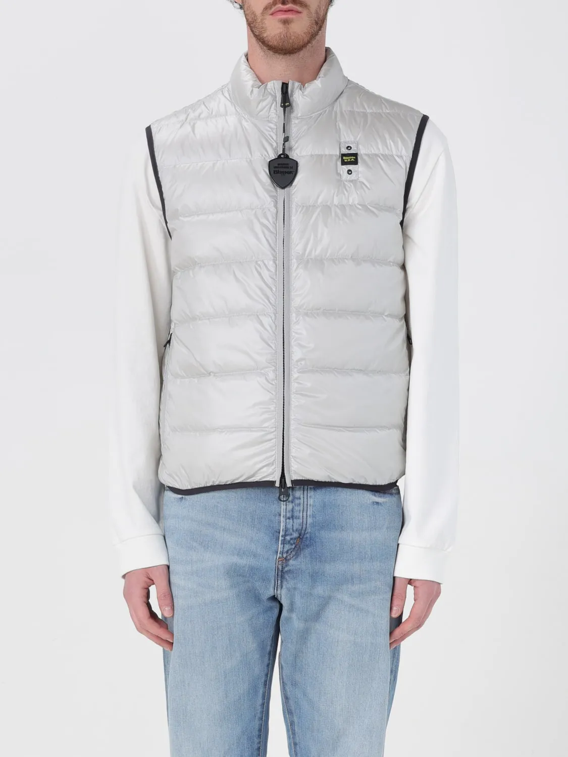 Gilet imbottito in nylon con logo Blauer