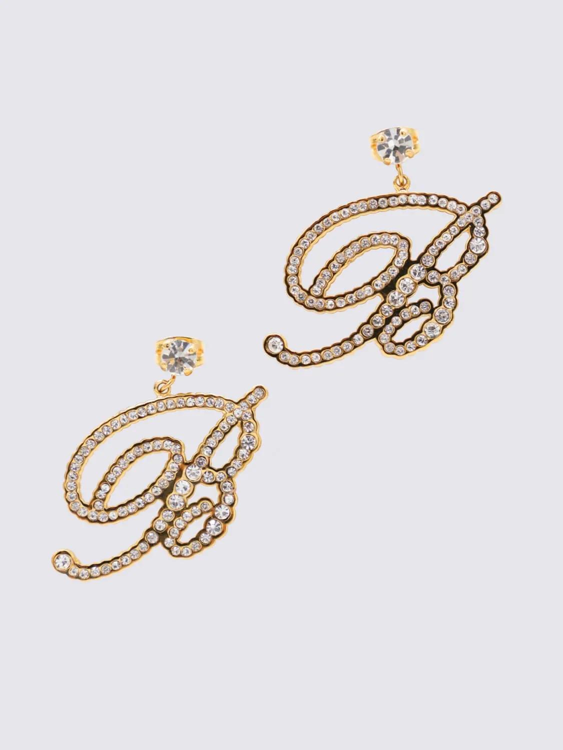 Orecchini Blumarine in ottone con strass incastonati