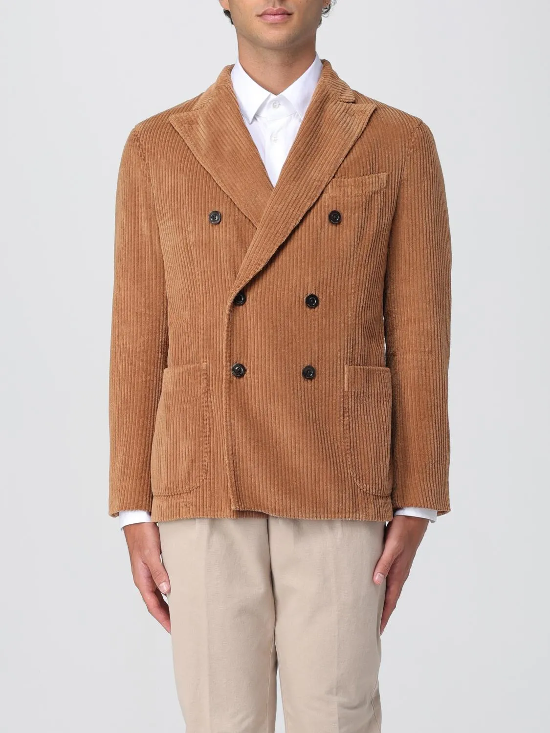 Blazer doppiopetto Boglioli in velluto a costine