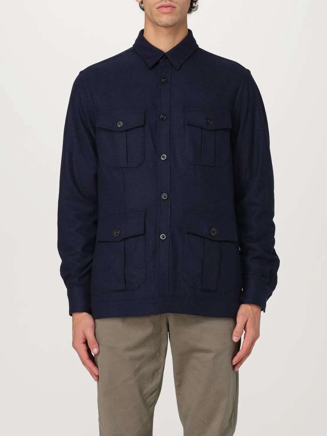 Overshirt Boglioli in lana vergine