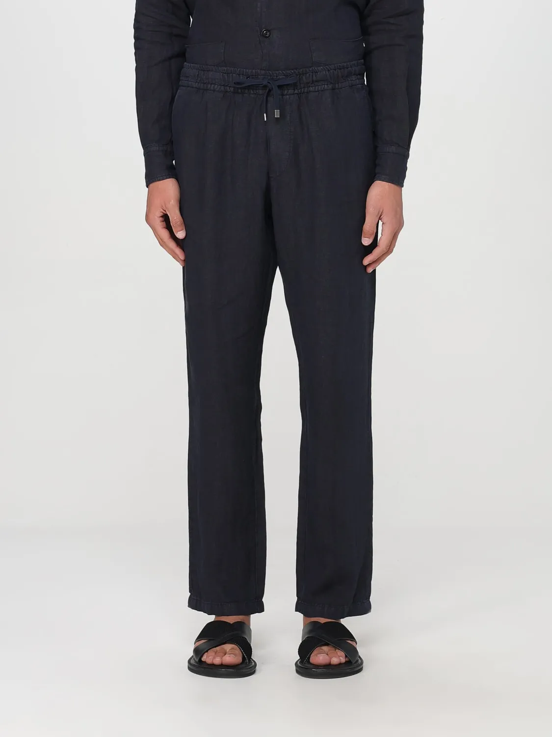 Pantalone Boglioli in lino con coulisse