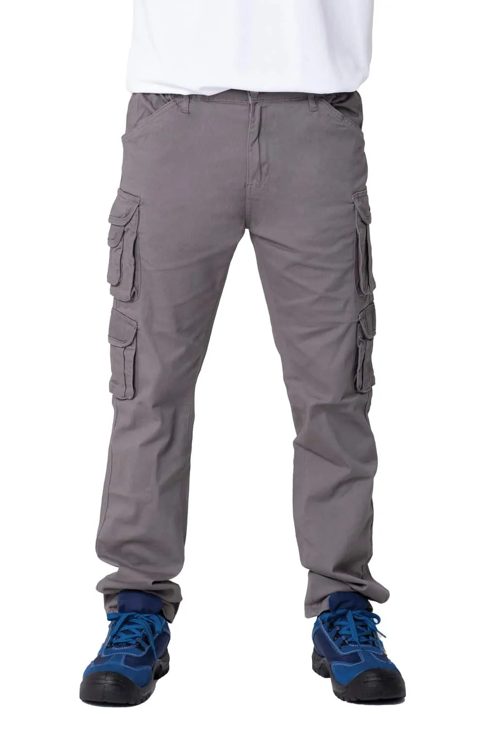 Pantalon à poches multiples gris Bxwork pour le travail