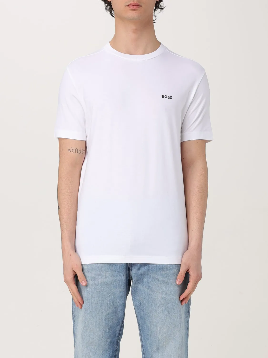T-shirt in cotone basic Boss