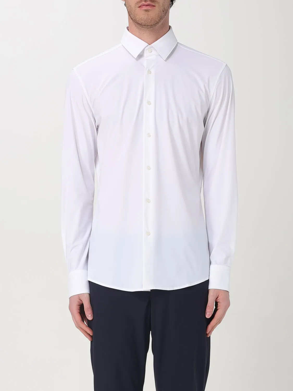 Camicia basic Boss in popeline di cotone