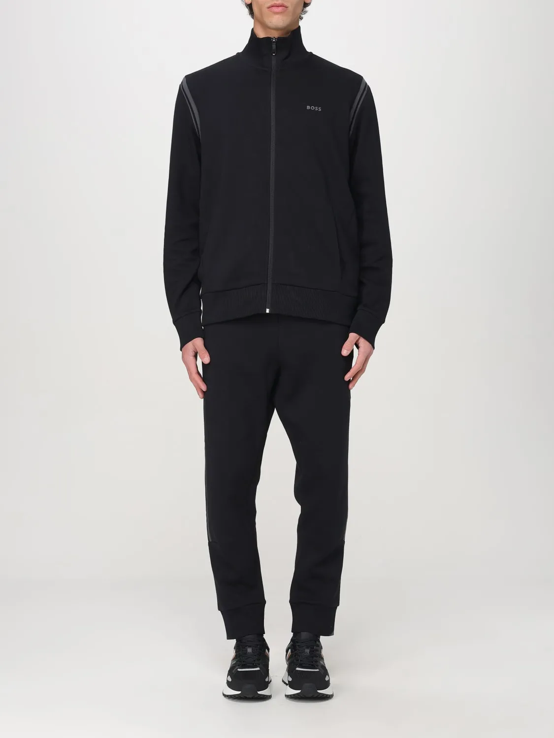 Completo felpa + pantalone EA7 in cotone stretch Boss